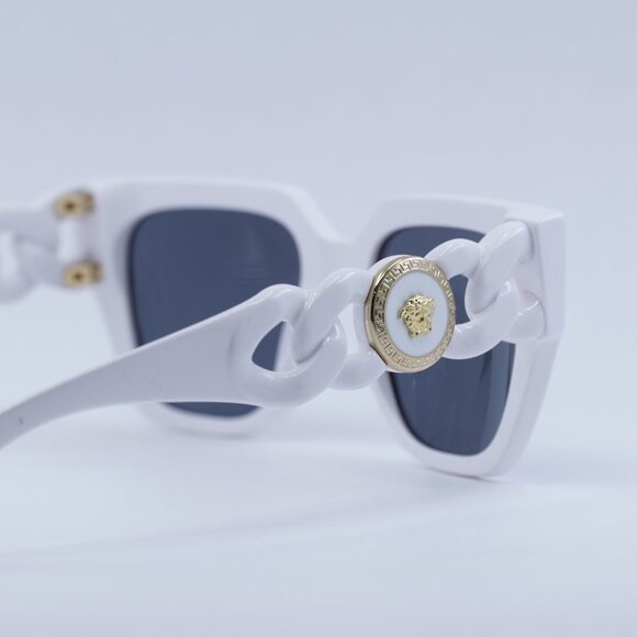 Versace VE4409 314/87 Sunglasses White Square Frame, Grey Lenses - Picture 5 of 11